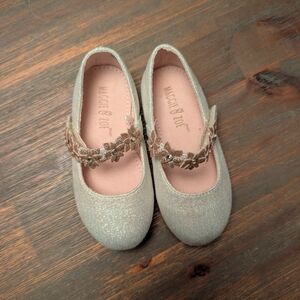 Maggie & Zoe Girls' Glitter Mary Jane Shoes in Champagne